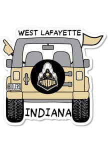Purdue Boilermakers 3.5" Jeep Rugged Stickers - Black