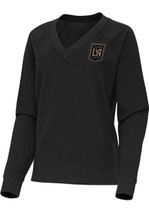 Antigua Los Angeles FC Womens Black Varsity Crew Sweatshirt