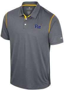 Colosseum Pitt Panthers Mens Blue Team Short Sleeve Polo