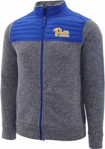 Pitt Panthers Mens Charcoal Team Long Sleeve Full Zip Jacket