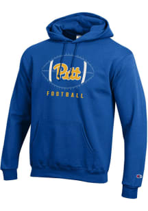 Champion Pitt Panthers Mens Blue Football Long Sleeve Hoodie