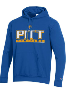 Champion Pitt Panthers Mens Blue Team Long Sleeve Hoodie