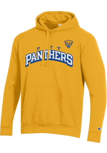Champion Pitt Panthers Mens Gold Team Long Sleeve Hoodie