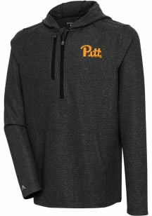 Antigua Pitt Panthers Mens Black Team Long Sleeve Hoodie