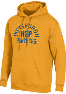 Pitt Panthers Mens Gold Team Long Sleeve Hoodie