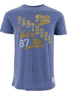 Original Retro Brand Pitt Panthers Blue Team Short Sleeve T Shirt