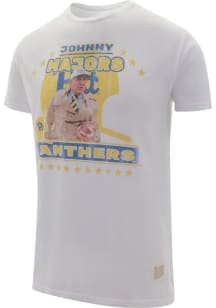 Johnny Majors Pitt Panthers White Football Team Graphic Short Sleeve Player T Shirt