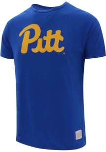Pitt Panthers Blue Team Logo Short Sleeve T Shirt