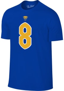 Kenny Pickett Pitt Panthers Blue Football Team Short Sleeve Player T Shirt