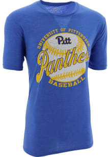 Pitt Panthers Blue Baseball Team Short Sleeve Fashion T Shirt