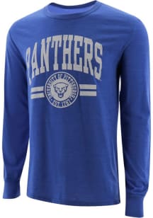 Pitt Panthers Blue Team Design Logo Long Sleeve Fashion T Shirt