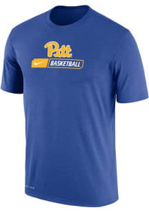Nike Pitt Panthers Blue Team Mens Basketball Short Sleeve T Shirt