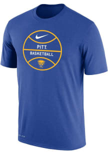 Nike Pitt Panthers Blue Team Mens Basketball Short Sleeve T Shirt