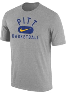 Nike Pitt Panthers Grey Team Mens Basketball Short Sleeve T Shirt