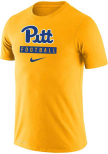 Nike Pitt Panthers Gold Football Short Sleeve T Shirt