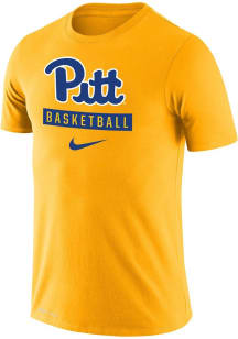 Nike Pitt Panthers Gold Team Mens Basketball Short Sleeve T Shirt