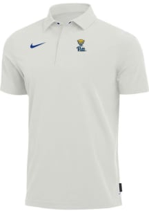 Nike Pitt Panthers Mens White Team Short Sleeve Polo