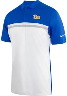 Nike Pitt Panthers Mens Blue Team Design Short Sleeve Polo