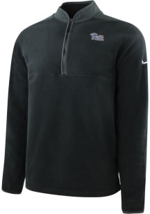 Nike Pitt Panthers Mens Black Team Long Sleeve Qtr Zip Pullover