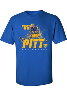 Gavin Bartholomew Pitt Panthers Blue Gaven Bartholomew 86 Football Short Sleeve Player T Shirt
