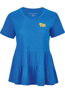 Pitt Panthers Womens Blue Team Designs Short Sleeve T-Shirt