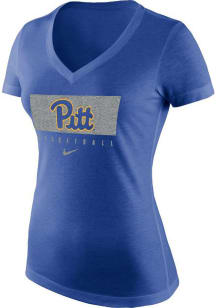 Pitt Panthers Womens Blue Team Style Short Sleeve T-Shirt