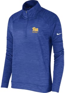 Nike Pitt Panthers Womens Blue Team Qtr Zip