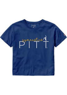 Pitt Panthers Womens Blue Team Design Short Sleeve T-Shirt