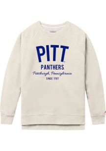 Pitt Panthers Womens Oatmeal Team Crew Sweatshirt