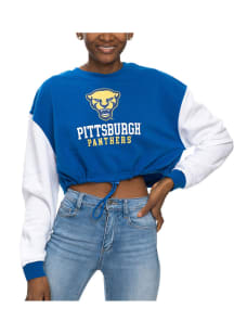 Pitt Panthers Womens Blue Team Crew Sweatshirt