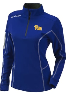 Pitt Panthers Womens Blue Team Design Qtr Zip