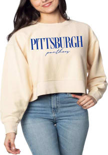 Pitt Panthers Womens Natural Team Crew Sweatshirt