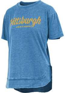 Pressbox Pitt Panthers Womens Blue Team Short Sleeve T-Shirt