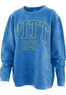 Pressbox Pitt Panthers Womens Blue Team Crew Sweatshirt