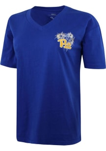 Pitt Panthers Womens Blue Team Designed Short Sleeve T-Shirt