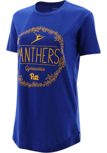 Pressbox Pitt Panthers Womens Blue Team Designed Short Sleeve T-Shirt