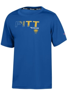 Champion Pitt Panthers Youth Blue Team Wordmark Short Sleeve T-Shirt