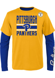 Pitt Panthers Youth Blue Team Wordmark Short Sleeve T-Shirt