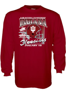 Blue 84 Indiana Hoosiers Crimson 2025 National Championship Game Bound Long Sleeve T Shirt