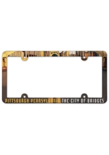 Pittsburgh City of Bridges License Plate Frame - Brown