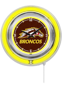 Western Michigan Broncos Double Neon Wall Clock