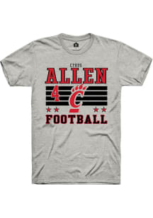 Cyrus Allen Cincinnati Bearcats Ash Football NIL Striped Short Sleeve Player T Shirt