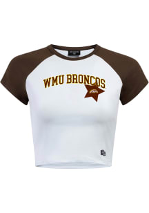 Hype and Vice Western Michigan Broncos Womens Brown Homerun Short Sleeve T-Shirt