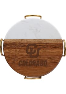 Colorado Buffaloes Marble Coaster - Silver