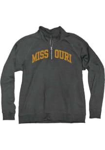 Blue 84 Missouri Tigers Womens Charcoal Sanded Fleece Qtr Zip