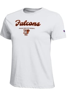 Champion Bowling Green Falcons Womens White Script Core Short Sleeve T-Shirt