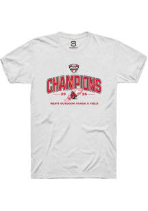 Summit Sportswear Ball State Cardinals White MAC 2026 Men's Outdoor Track & Field Champions Short..