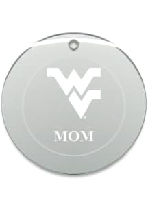 West Virginia Mountaineers Mom Round Ornament - White