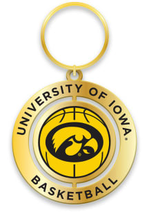 Iowa Hawkeyes Basketball Spinner Keychain - Yellow