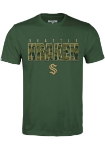 Levelwear Seattle Kraken Olive Richmond Protect Short Sleeve T Shirt
